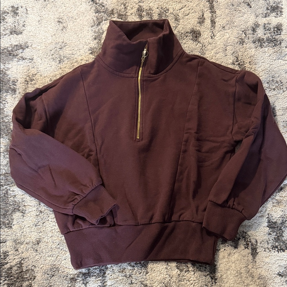 a new day Chocolate Brown Half-Zip Pullover